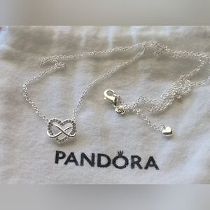 Pandora Silver Infinity Heart Necklace